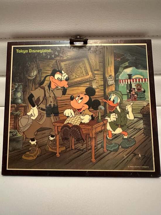 Tokyo Disneyland Other - Vintage Tokyo Disneyland Mickey, Donald, and Goofy Adventure Wall Hanging Plaque